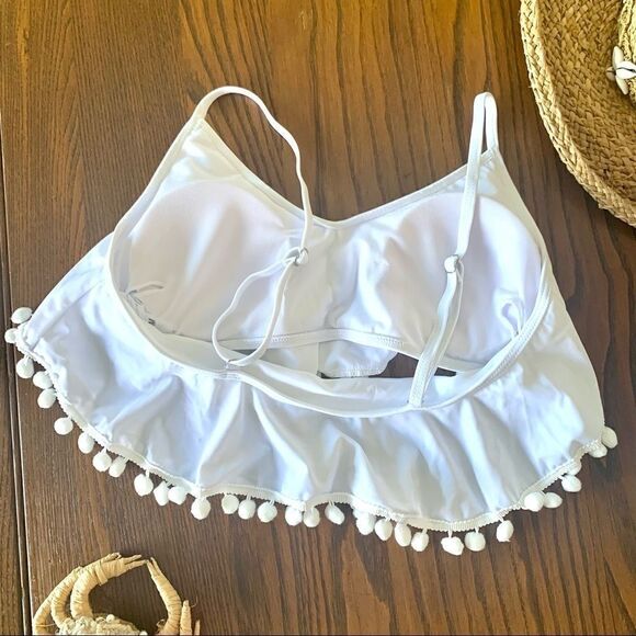 Yonique White Tropical Pom Pom Bikini - Picture 9 of 12